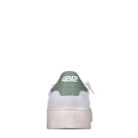 Sneakers in pelle e tessuto 