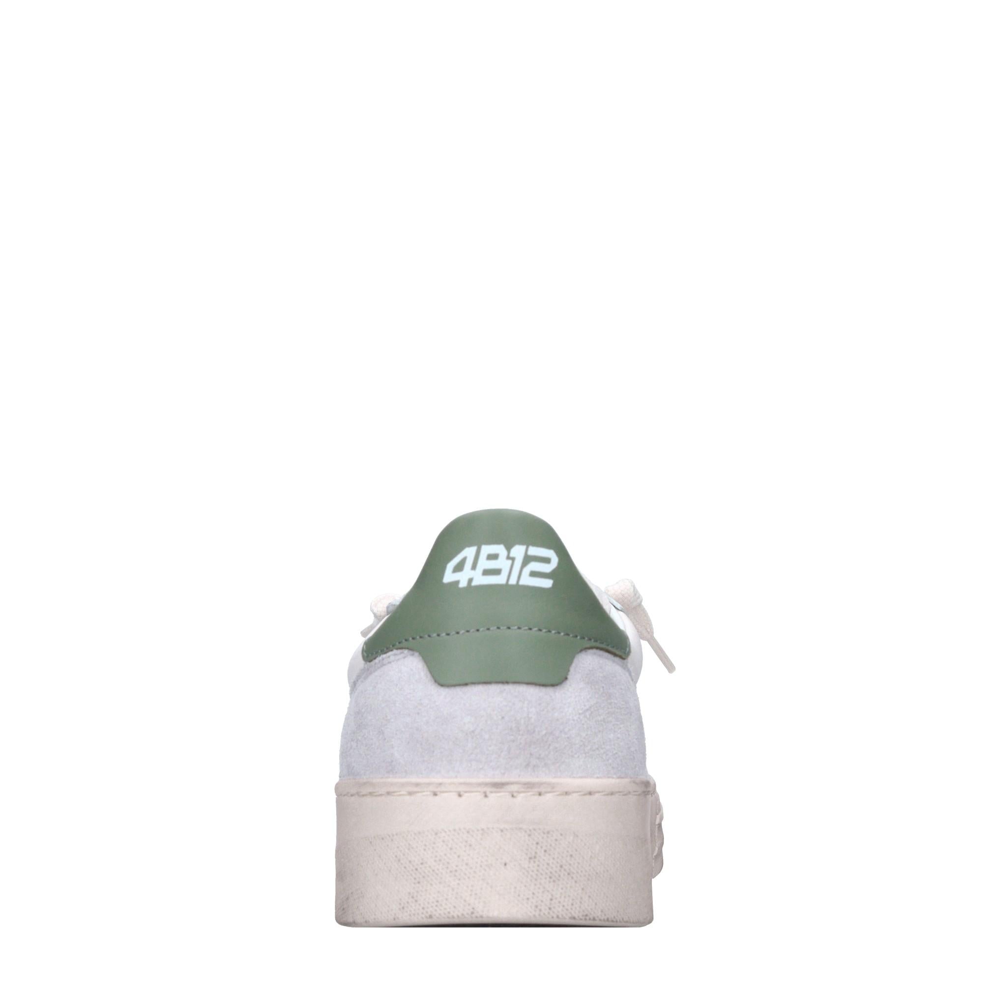 Sneakers in pelle e tessuto 