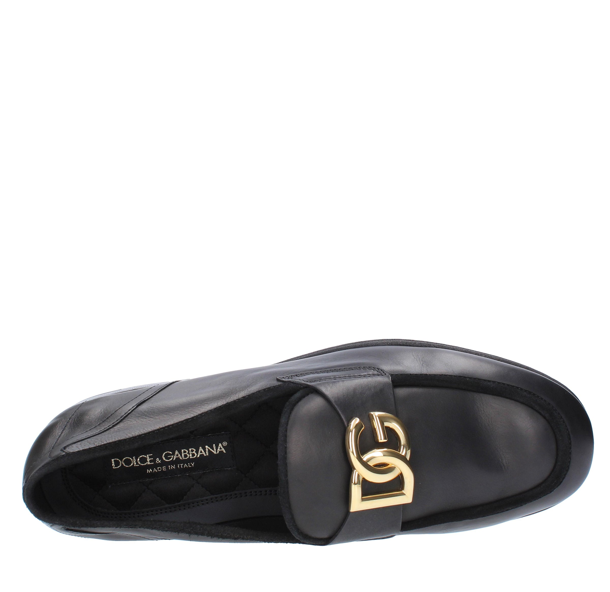 Mocassini ARIOSTO DOLCE & GABBANA in vitello con profili in camoscio 