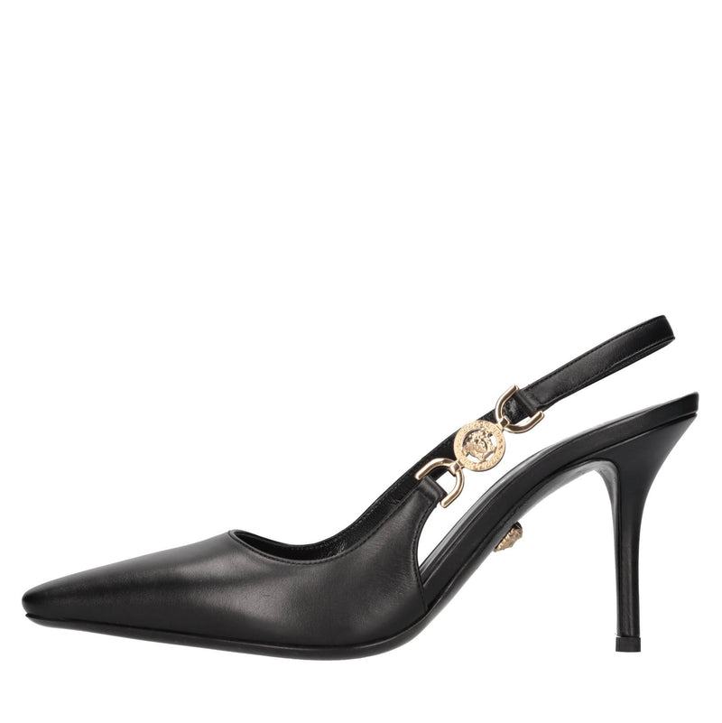 Décolleté slingback in pelle 