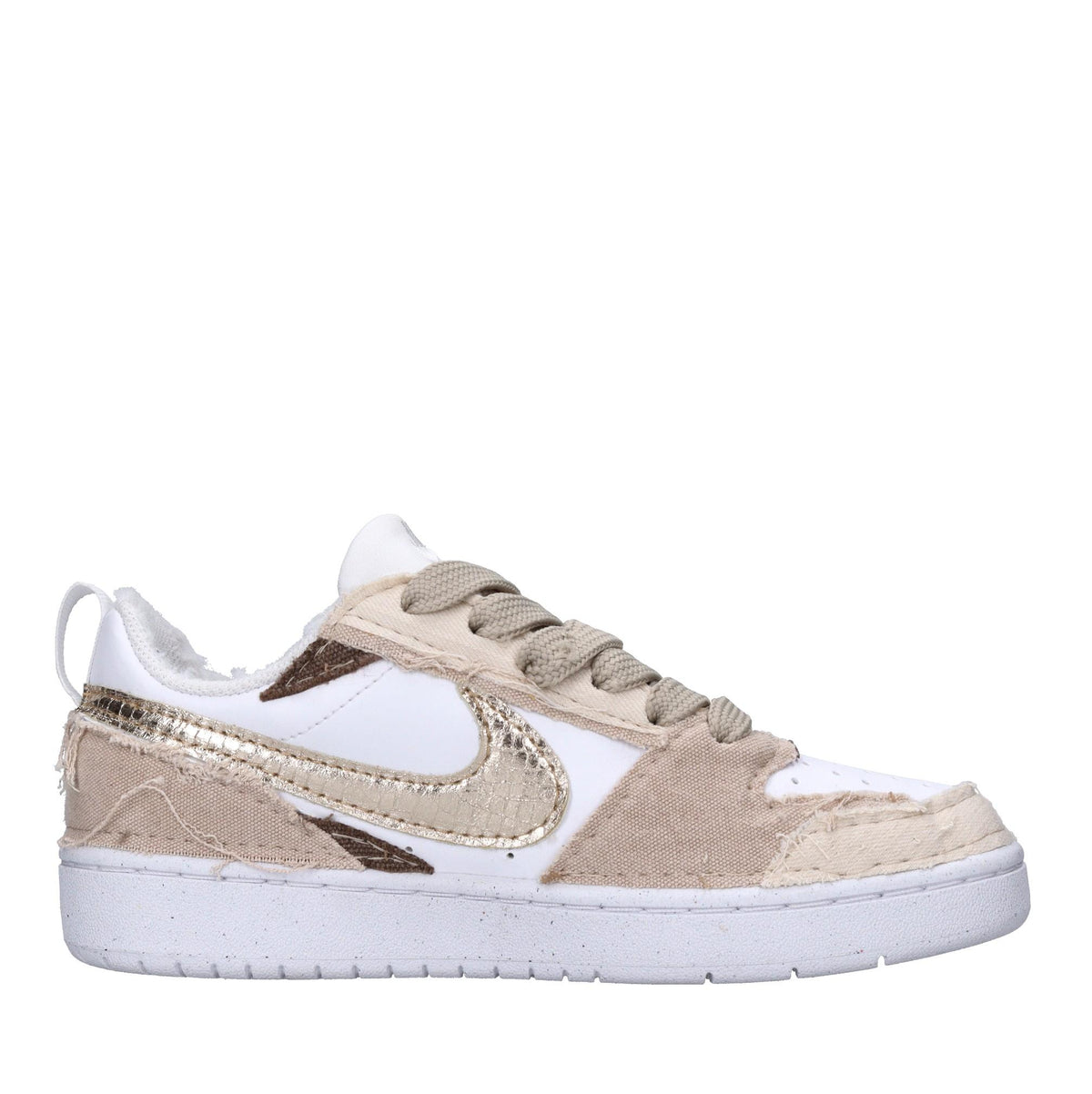 Sneakers in ecopelle e tessuto 