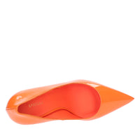 Décolleté in pelle lucida 