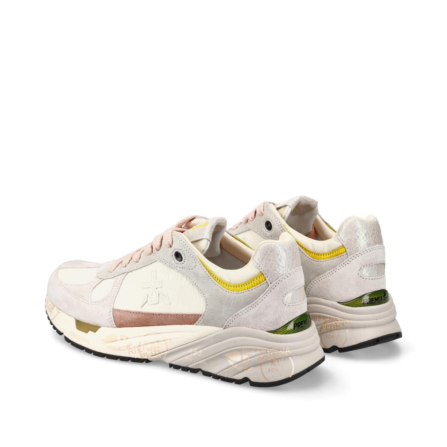 Sneakers in camoscio pelle e tessuto 
