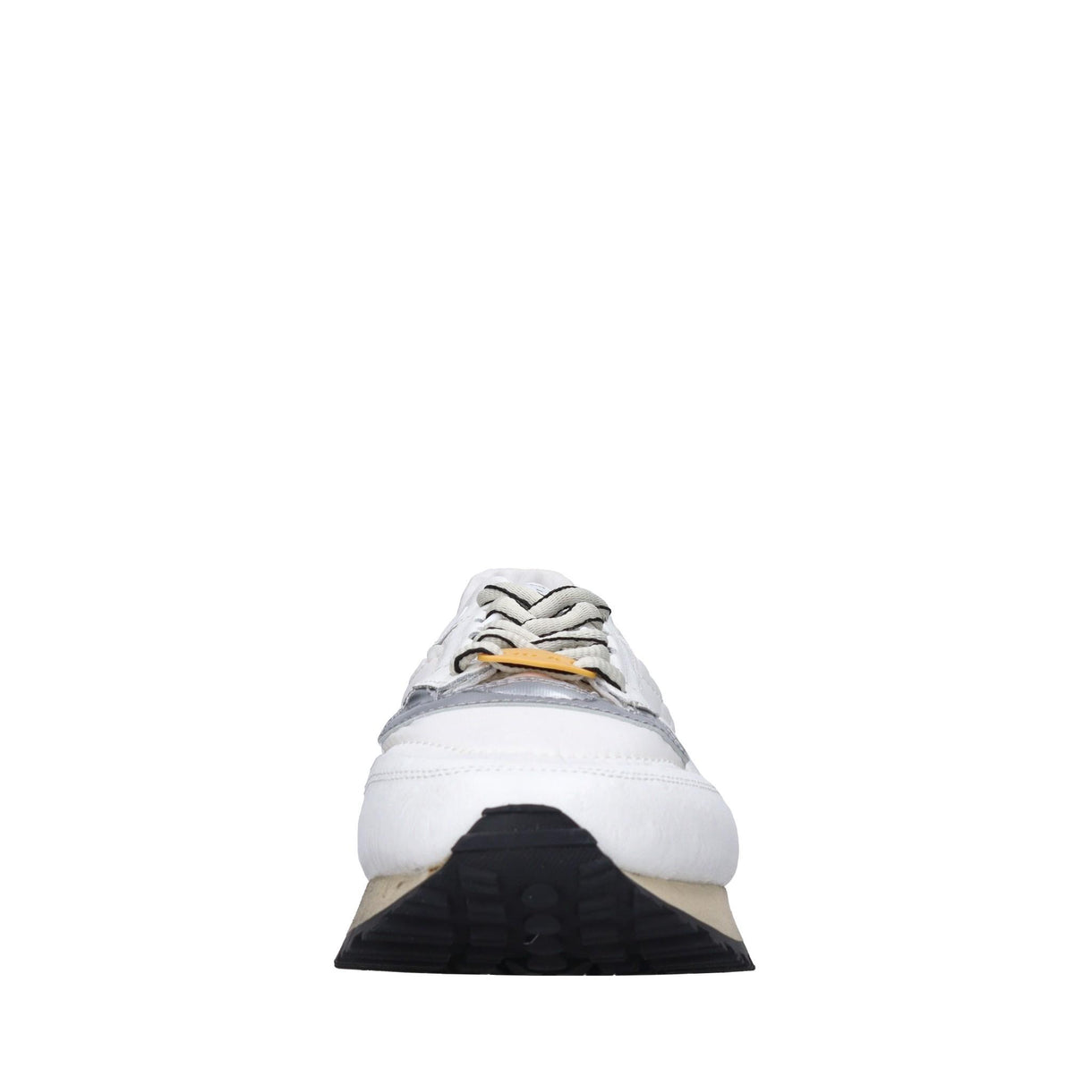 Sneakers in pelle e tessuto 