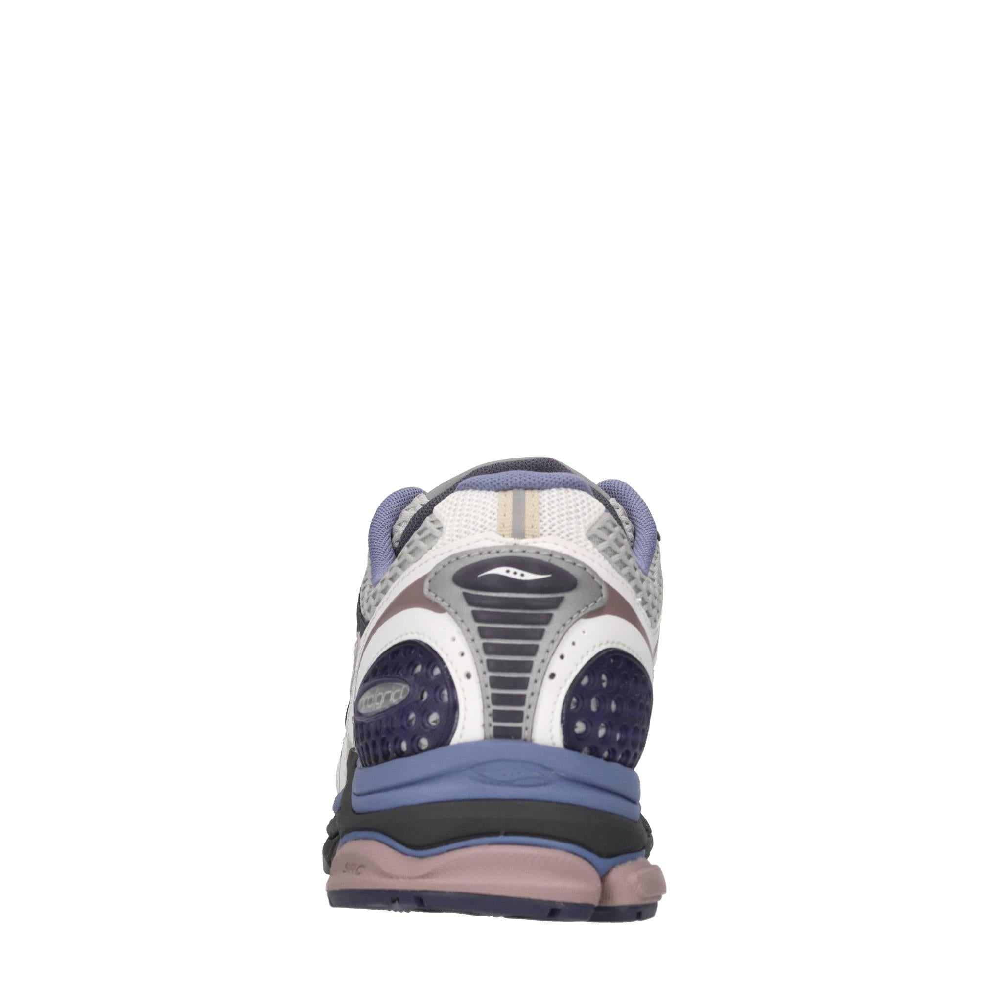 Sneakers in pelle e tessuto 