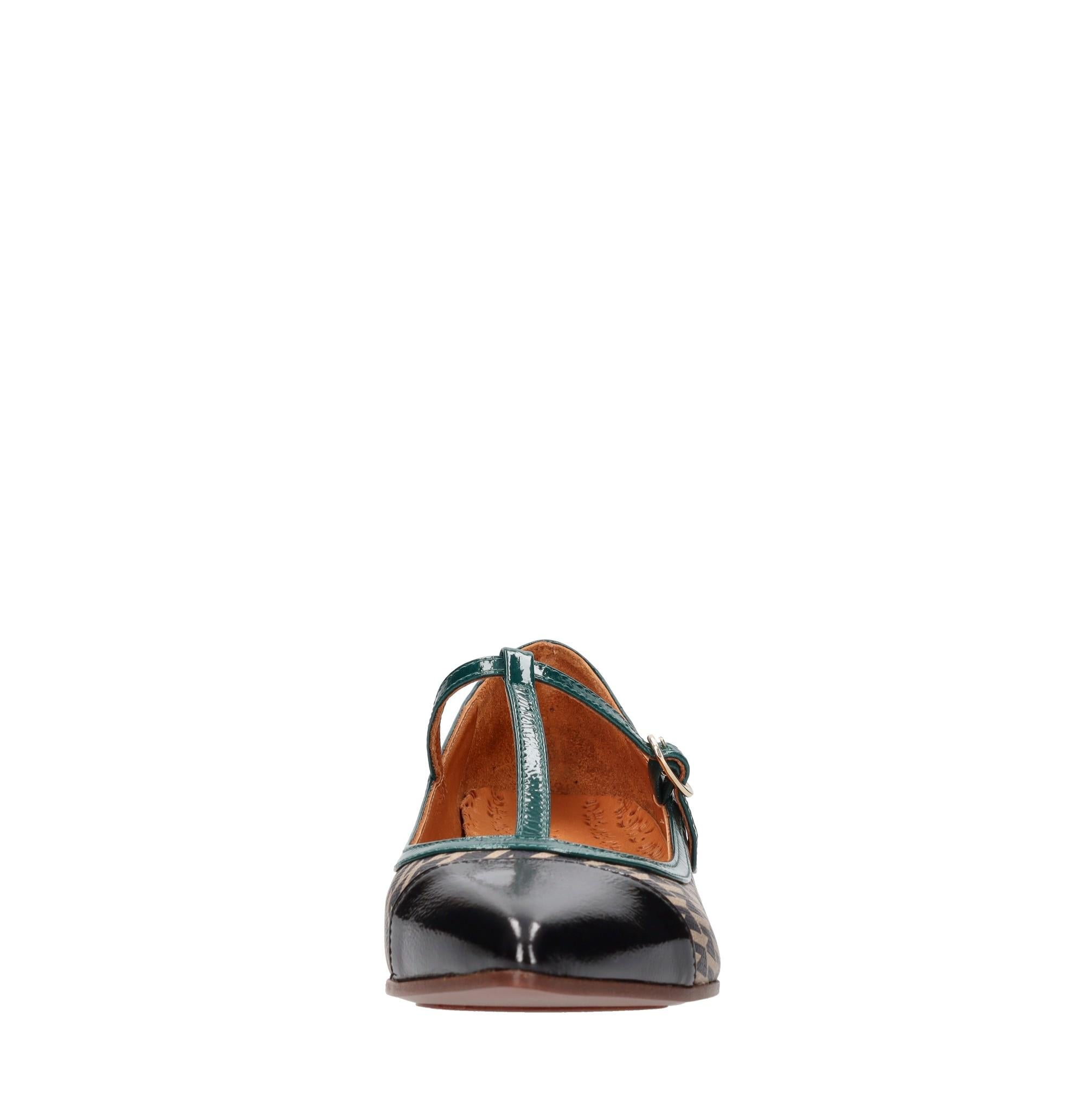 Décolleté modello JENU in pelle con motivo geometrico 