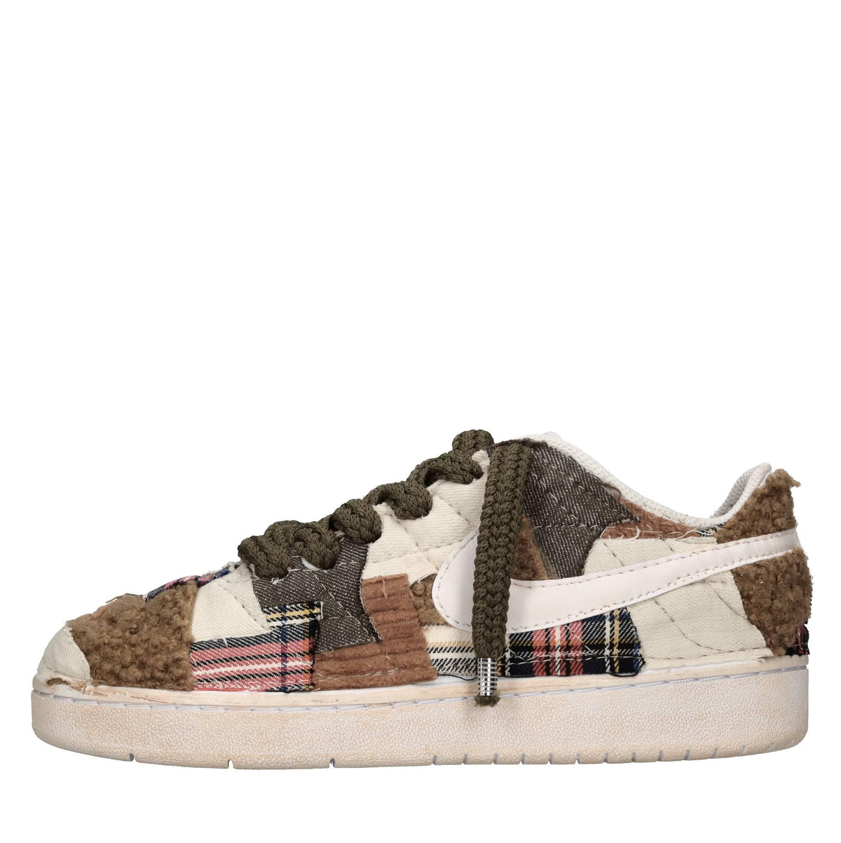 Sneakers in tessuto ed ecopelle 
