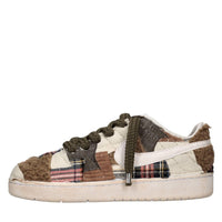 Sneakers in tessuto ed ecopelle 