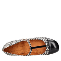 Décolleté modello REVITA45 in pelle con motivo geometrico 