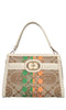 LA CARRIE Borsa monogram in pelle e tessuto