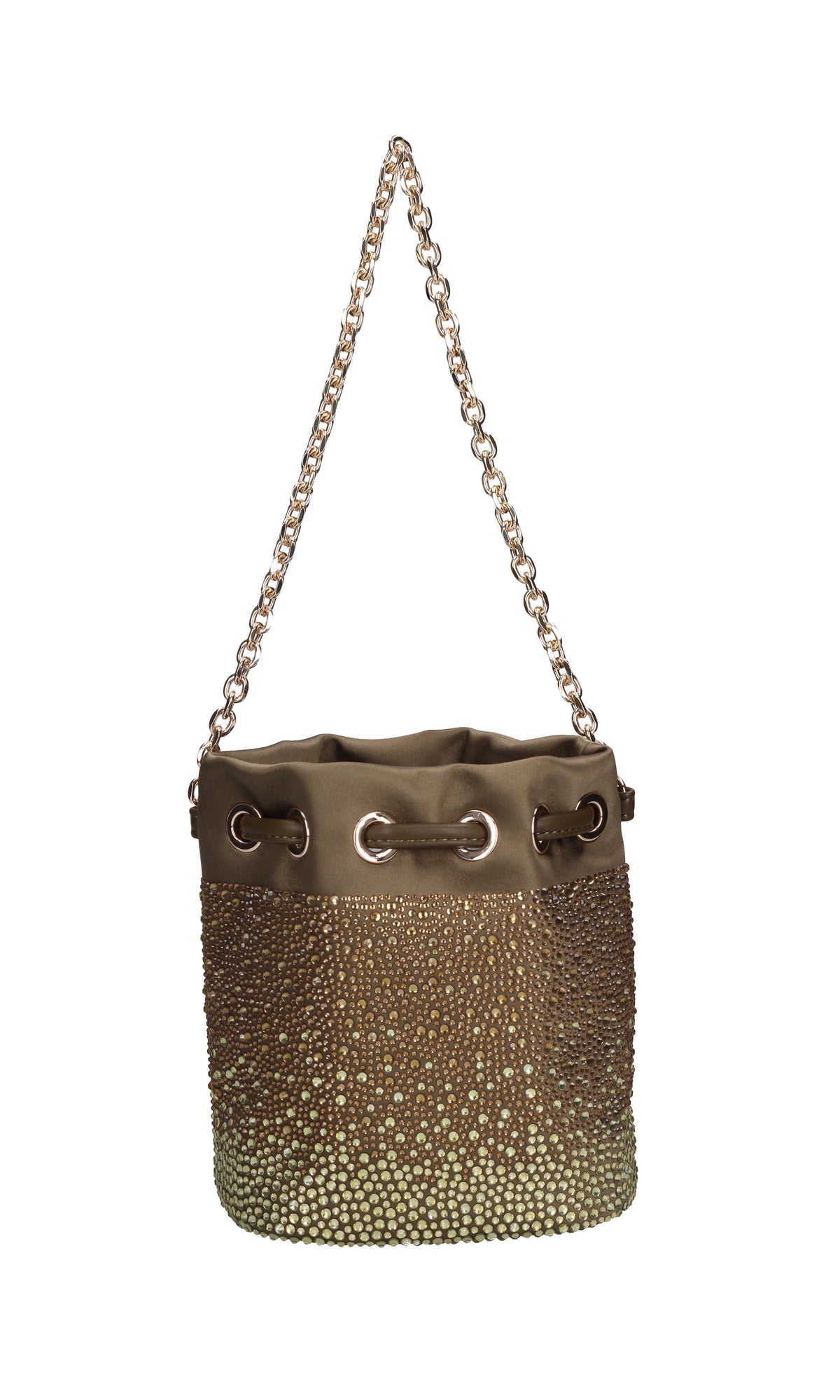 Borsa Night Edition in raso e strass 