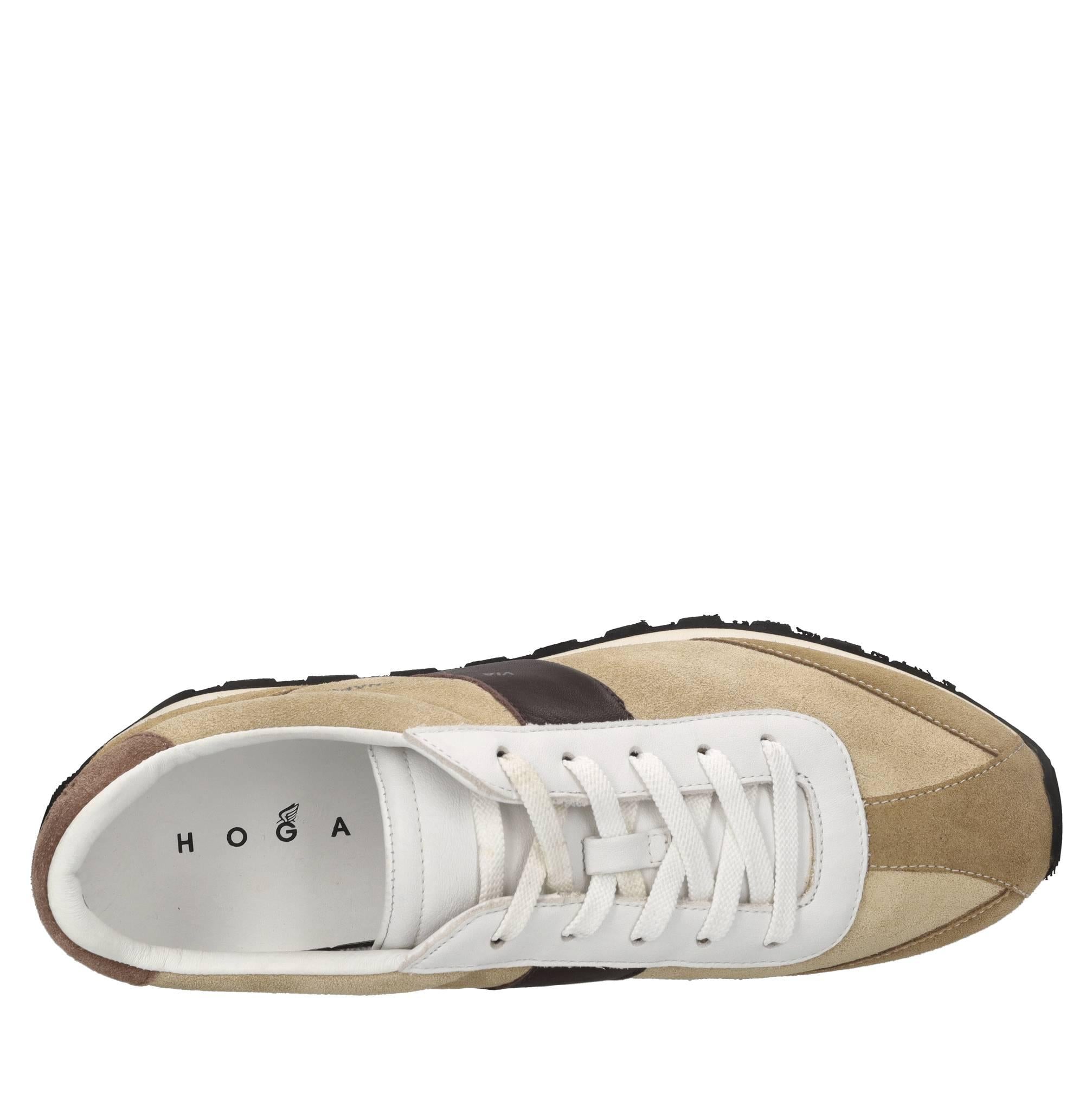 Sneakers in pelle e camoscio 