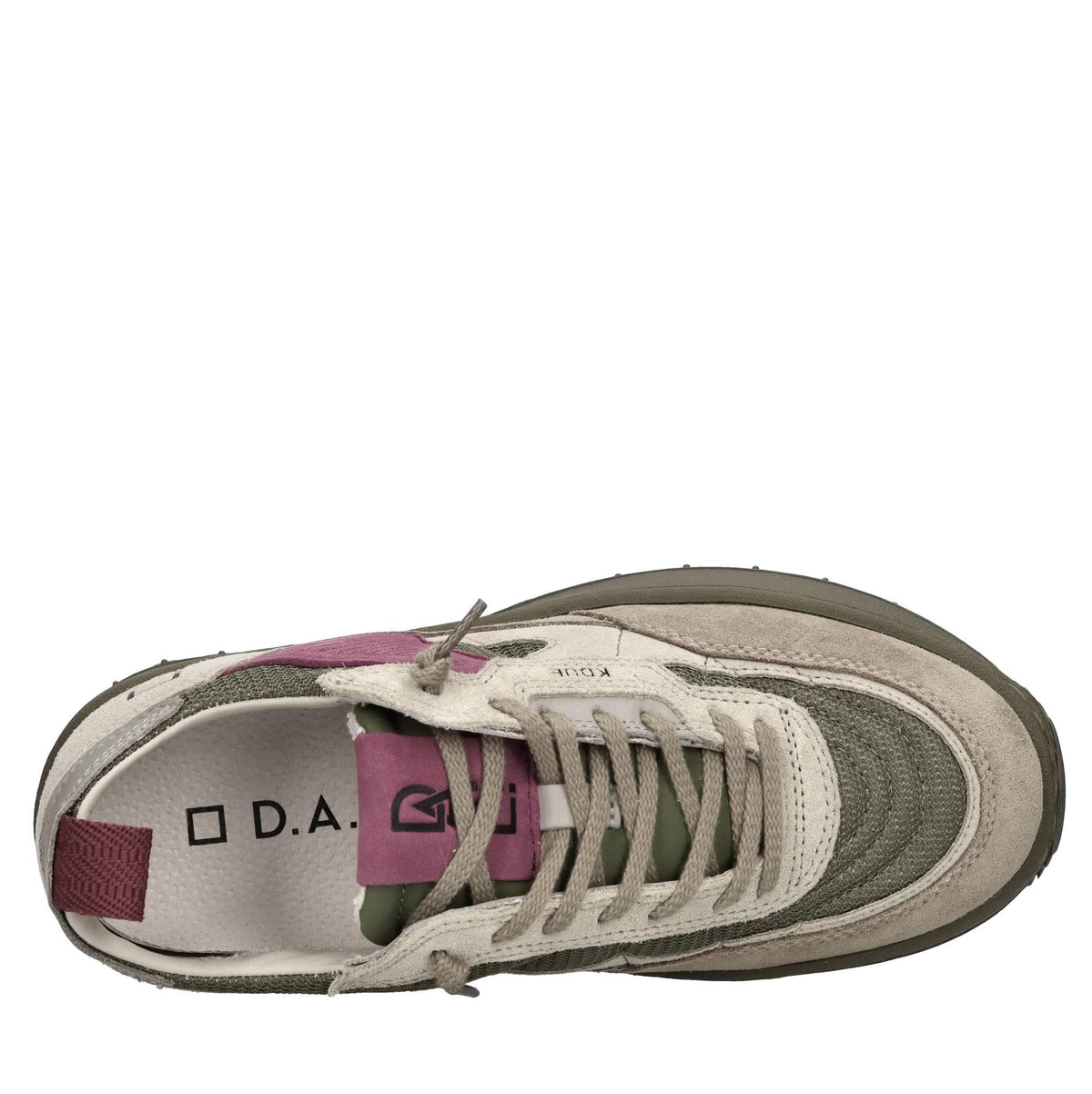 Sneakers in camoscio e tessuto 