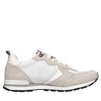 Sneakers in camoscio e tessuto 