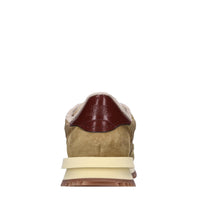Sneakers in pelle e tessuto 