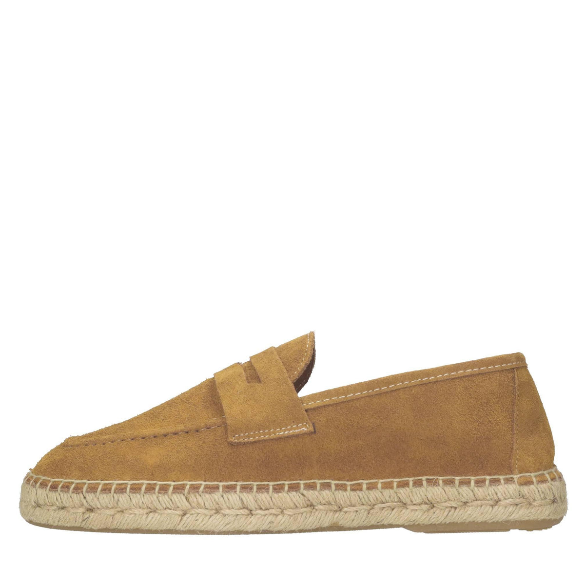 Mocassini espadrillas in camoscio e rafìa 