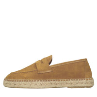 Mocassini espadrillas in camoscio e rafìa 