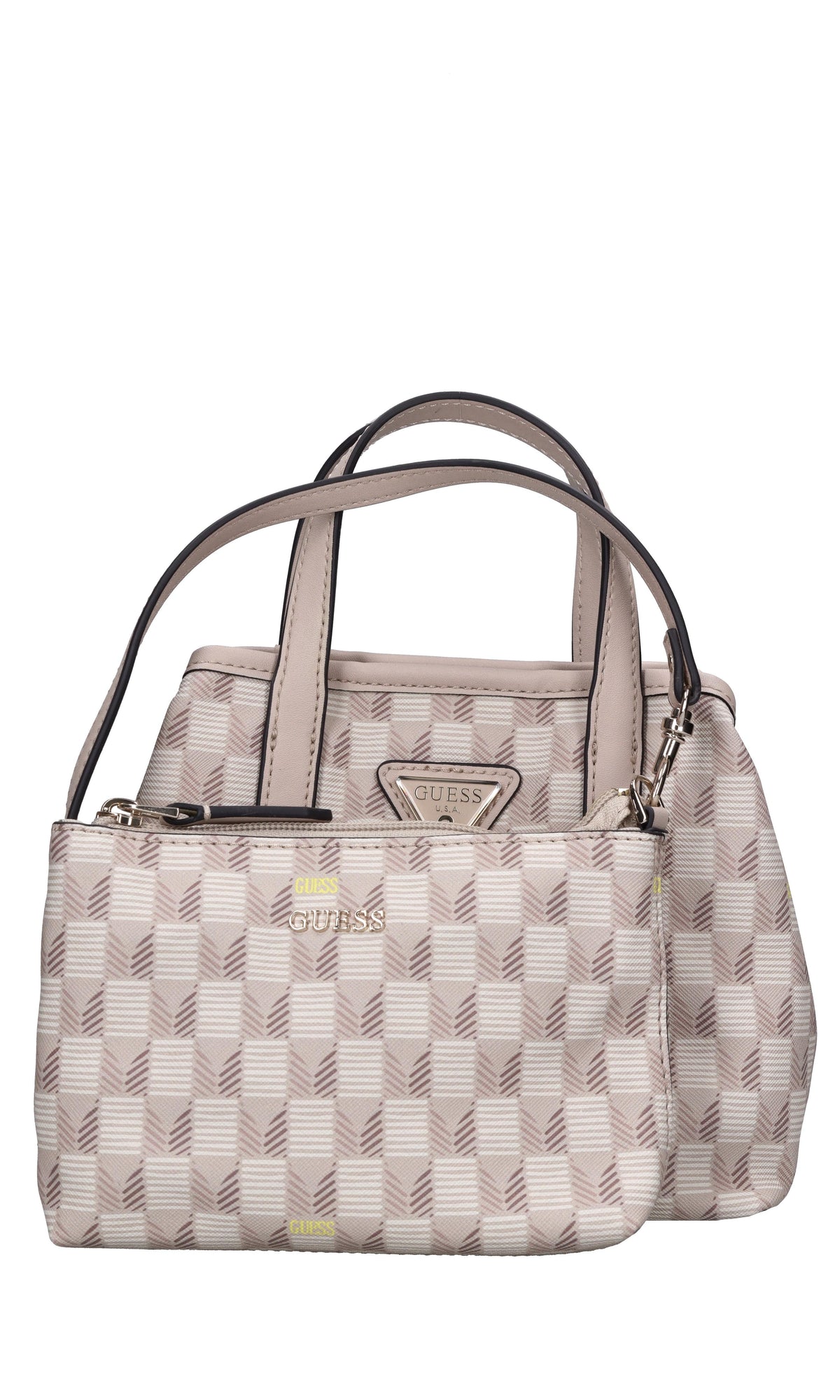 Borsa in ecopelle G Wave stampa geometrica 