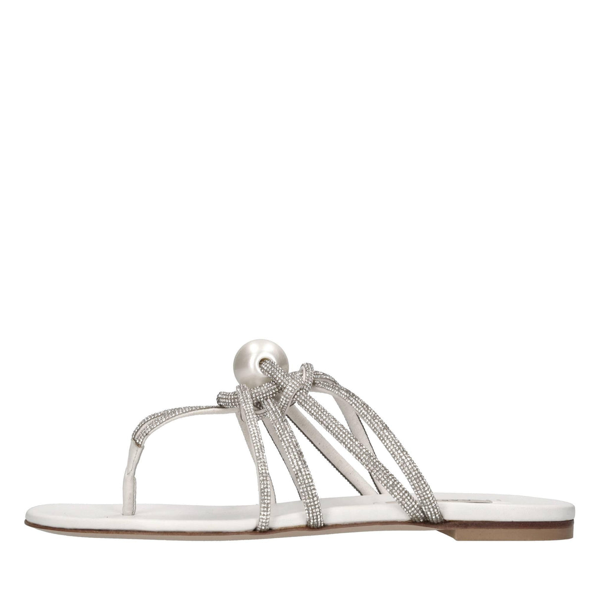 Sandali flat Labuan in pelle e strass 