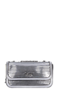 Borsa in ecopelle e paillettes 