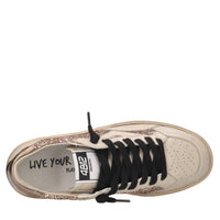 Sneakers in pelle e glitter 