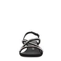 Sandali in camoscio e strass 