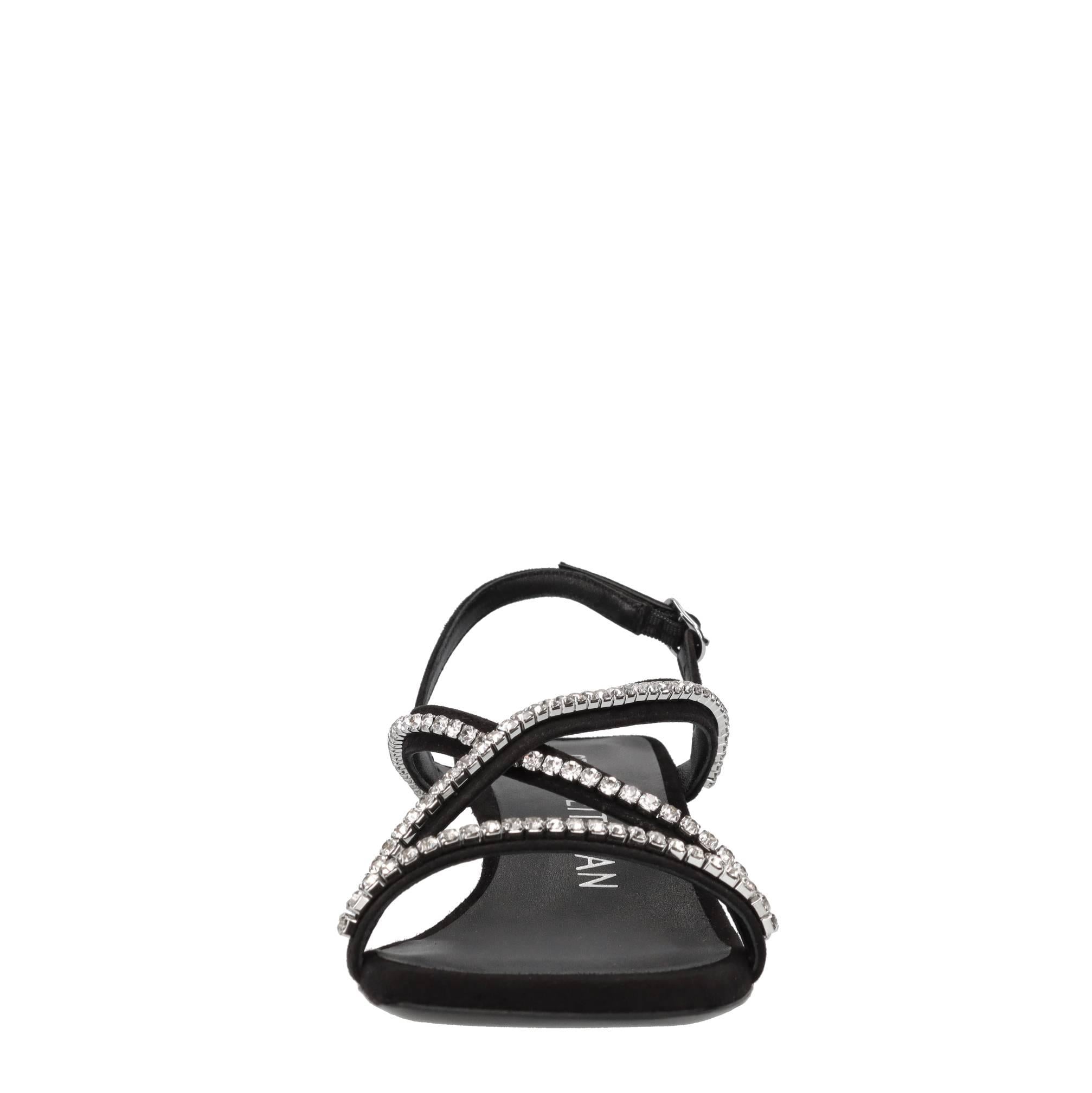 Sandali in camoscio e strass 