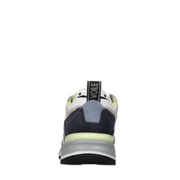Sneakers in pelle e tessuto 