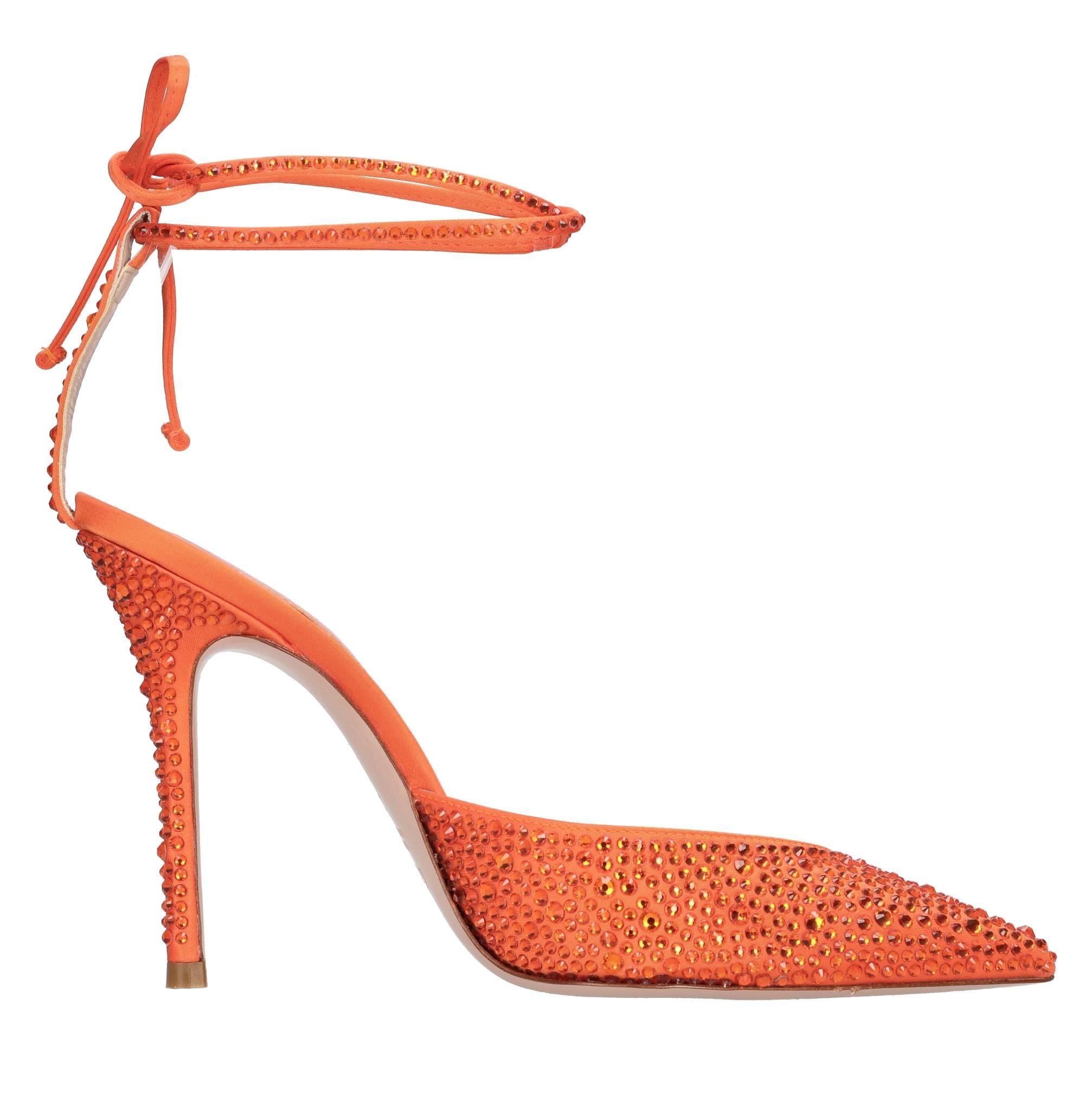 Décolleté slingback Julia in raso e strass 