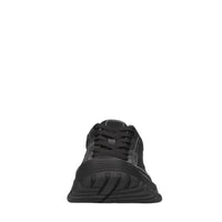 Sneakers in pelle e tessuto 