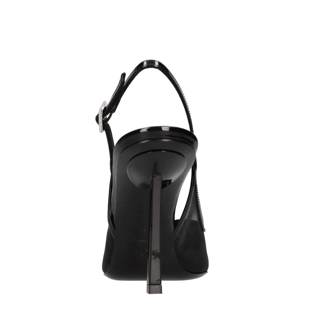 Sandali slingback modello VITTORIA in pelle e tessuto 