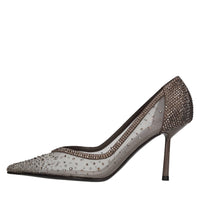 Décolleté Deco Nicole in camoscio e rete silver 