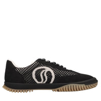 Sneakers S-Wave sport in tessuto ed eco-camoscio 