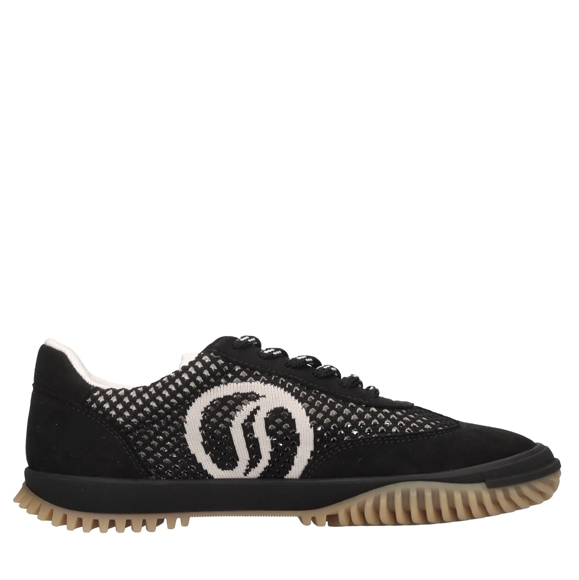 Sneakers S-Wave sport in tessuto ed eco-camoscio 
