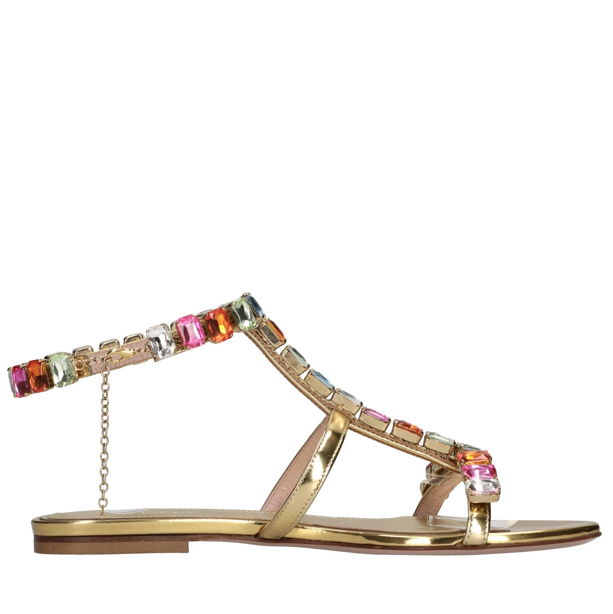 Sandali flat Ellen in pelle 