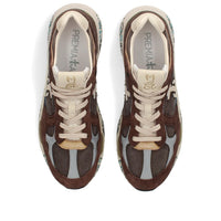 Sneakers in pelle ecopelle e tessuto 