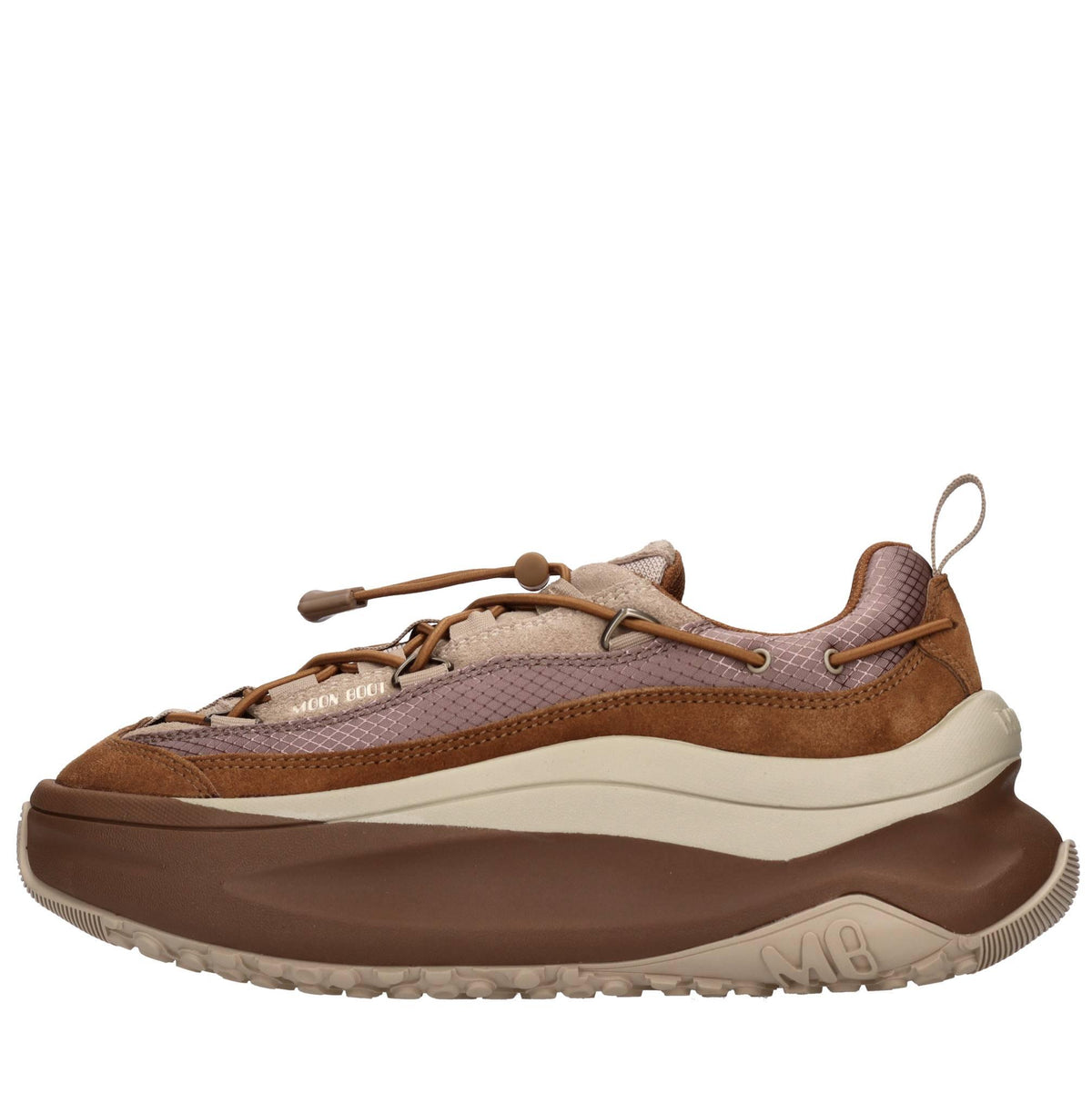 Sneakers in camoscio e tessuto 