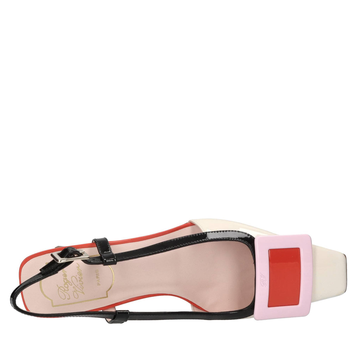 Décolleté slingback in vernice 