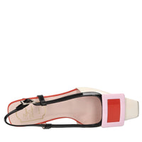 Décolleté slingback in vernice 