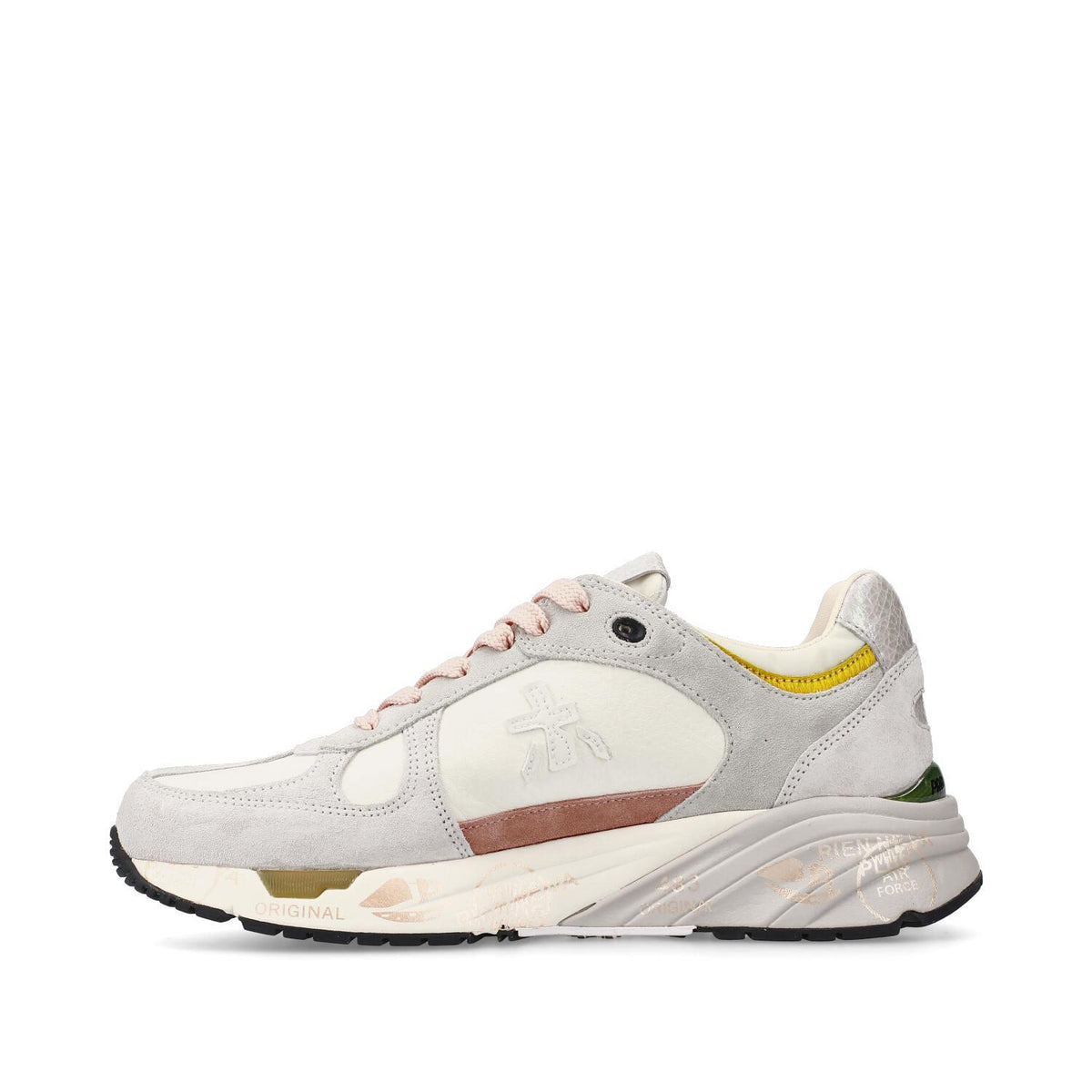 Sneakers in camoscio pelle e tessuto 