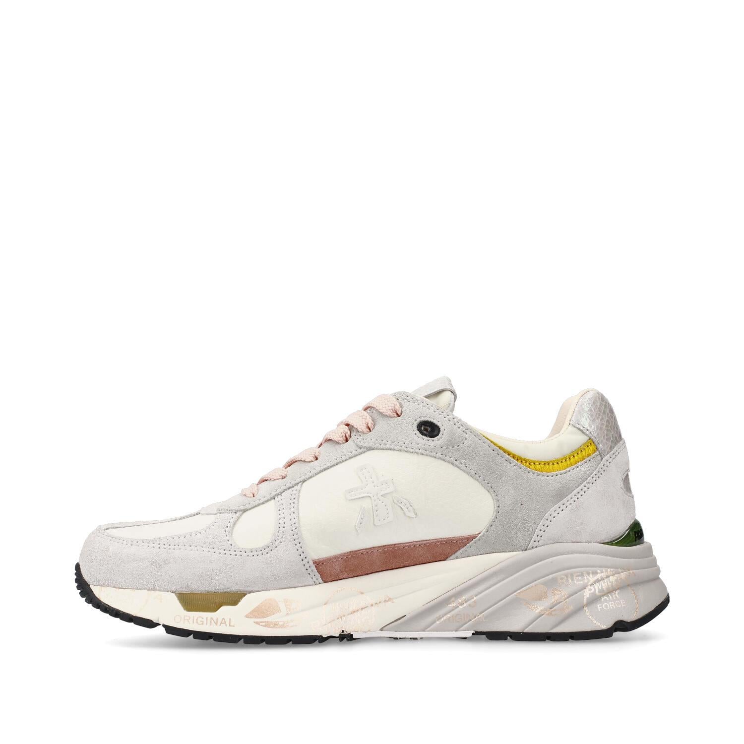 Sneakers in camoscio pelle e tessuto 