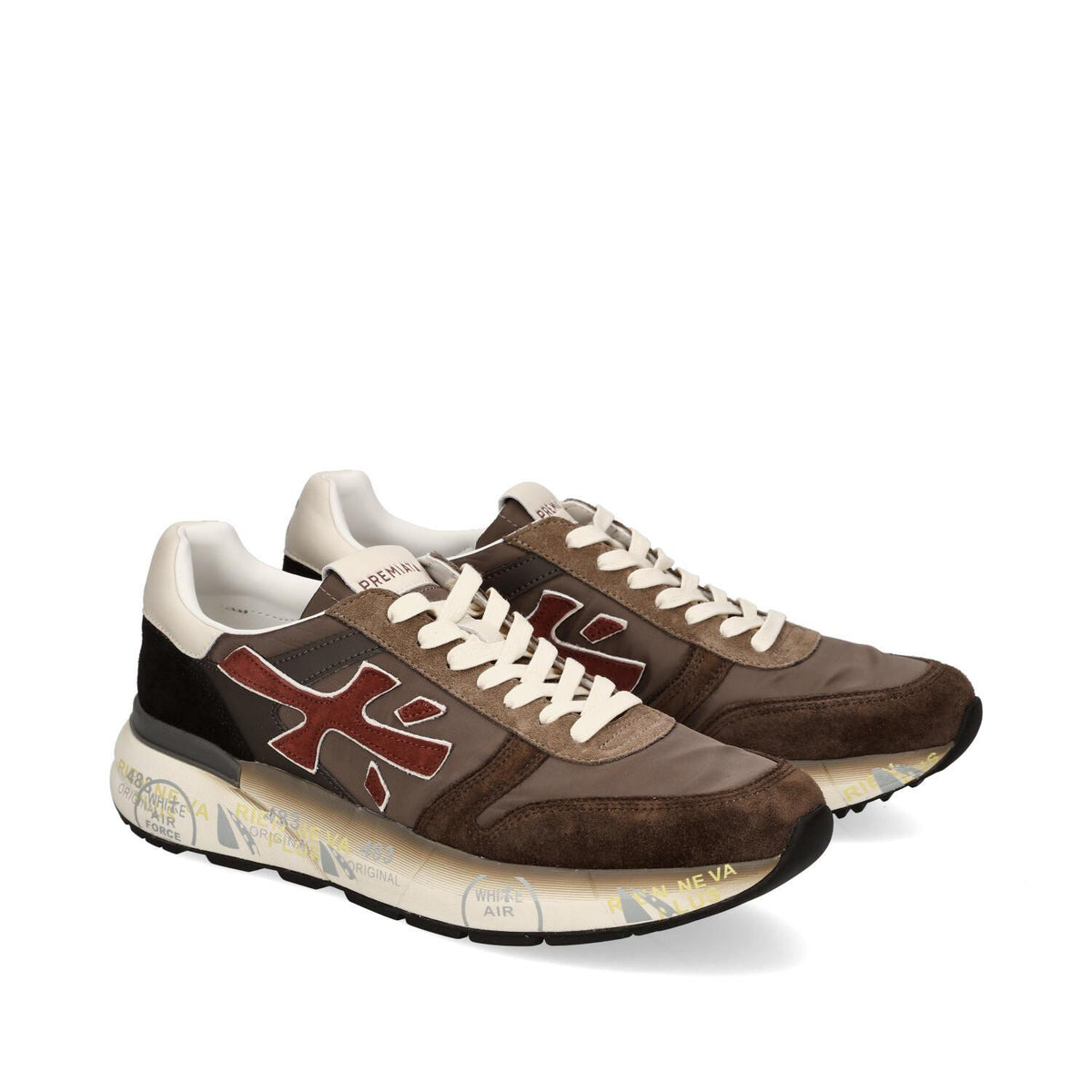 Sneakers Mick Var 7714 in camoscio, ecopelle e tessuto 