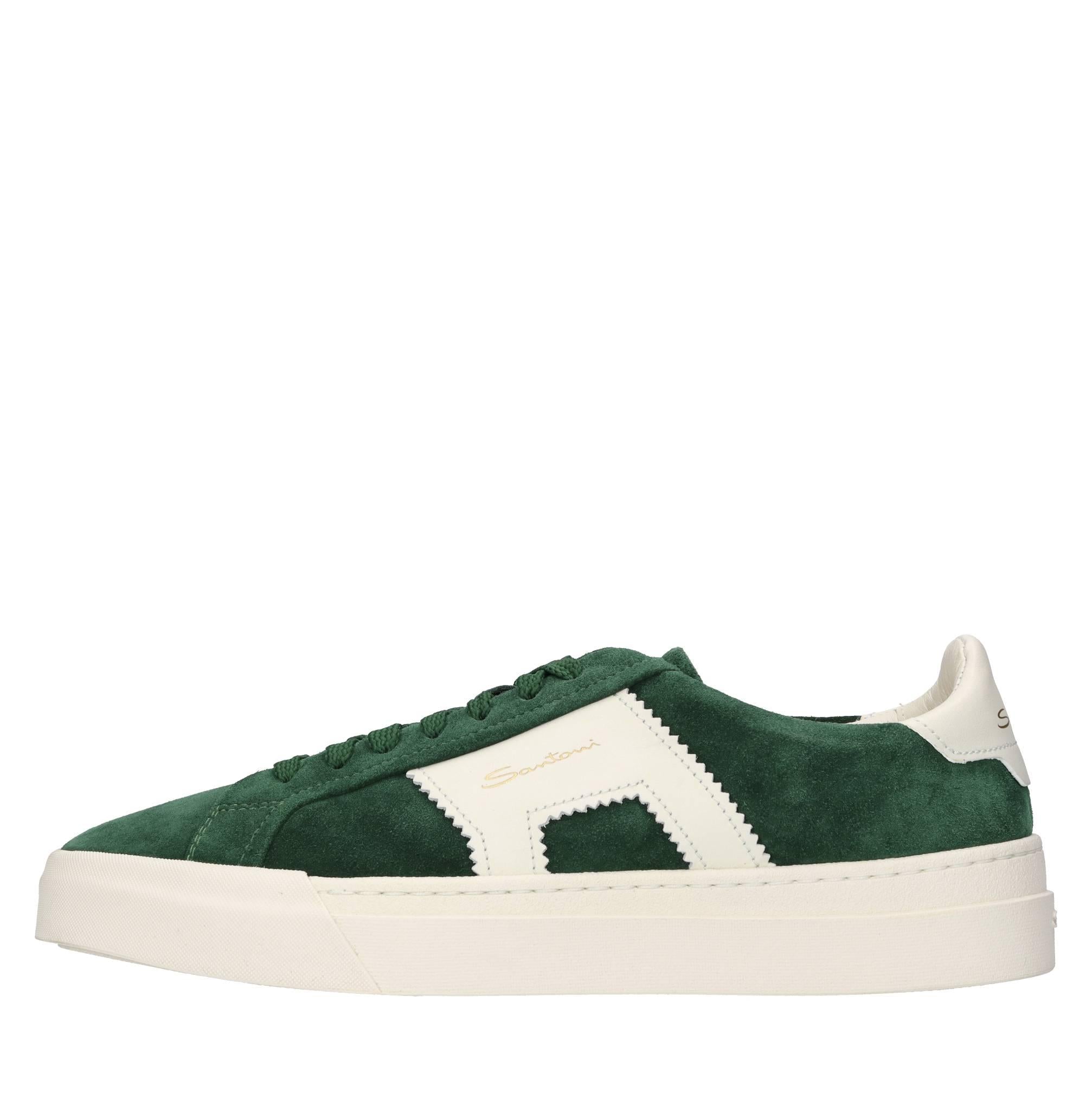 Sneakers in camoscio e pelle 