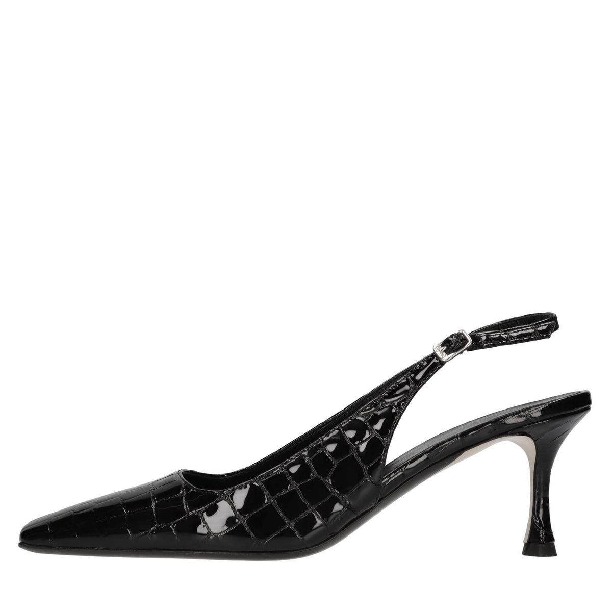 Décolleté slingback in pelle 