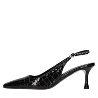 Décolleté slingback in pelle 