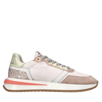 Sneakers in pelle e tessuto 