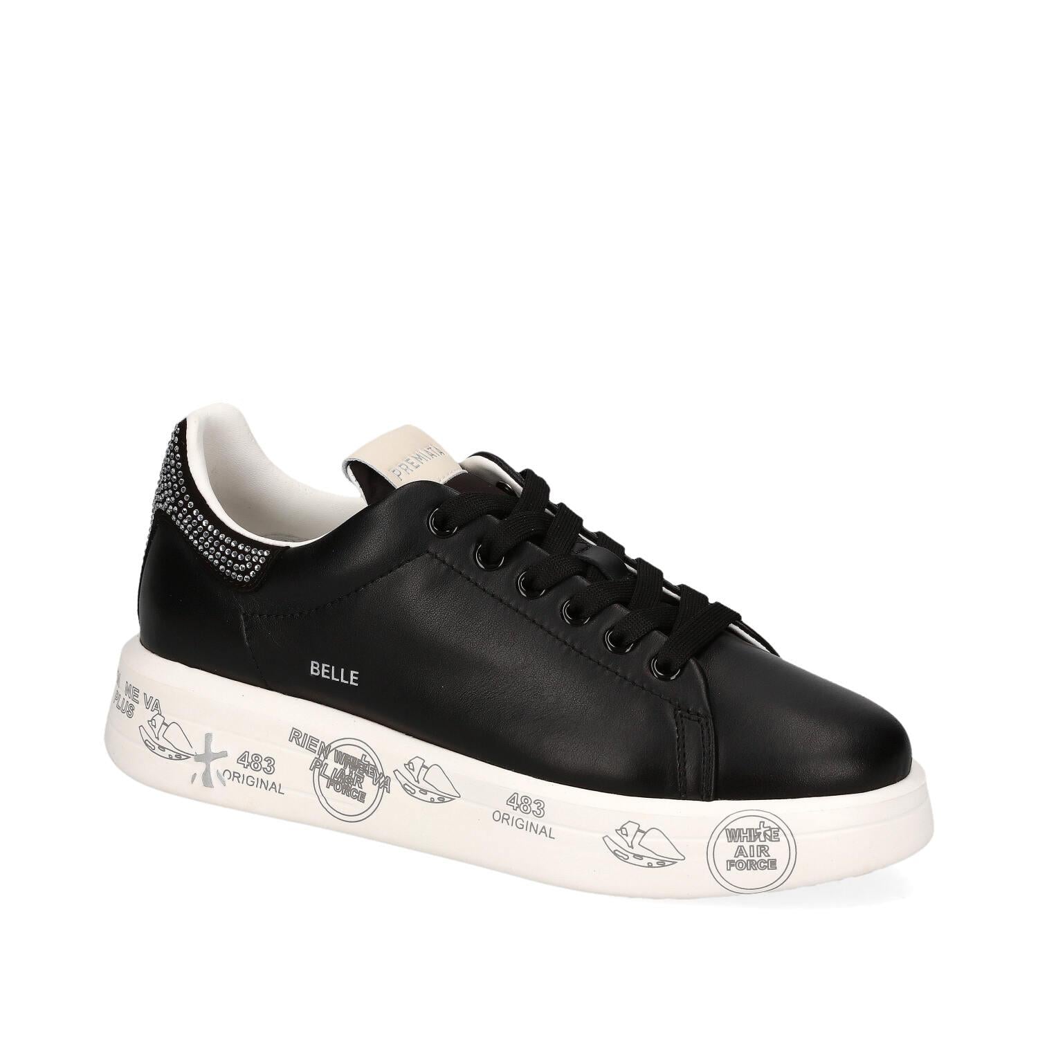 Sneakers Belle Var 7810 in pelle, ecopelle e tessuto<BR/> 