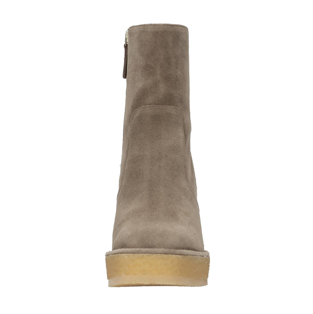 Stivaletti con zeppa modello BRELIA in camoscio 