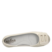 Ballerine in pelle con microglitter 