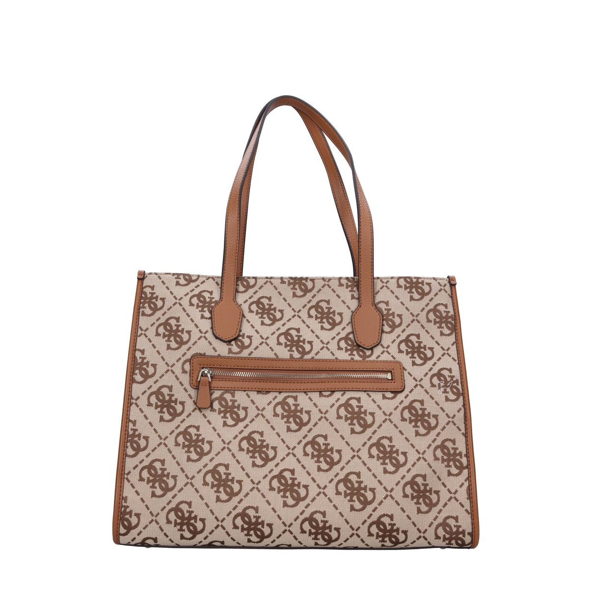 Borsa in ecopelle e tessuto 